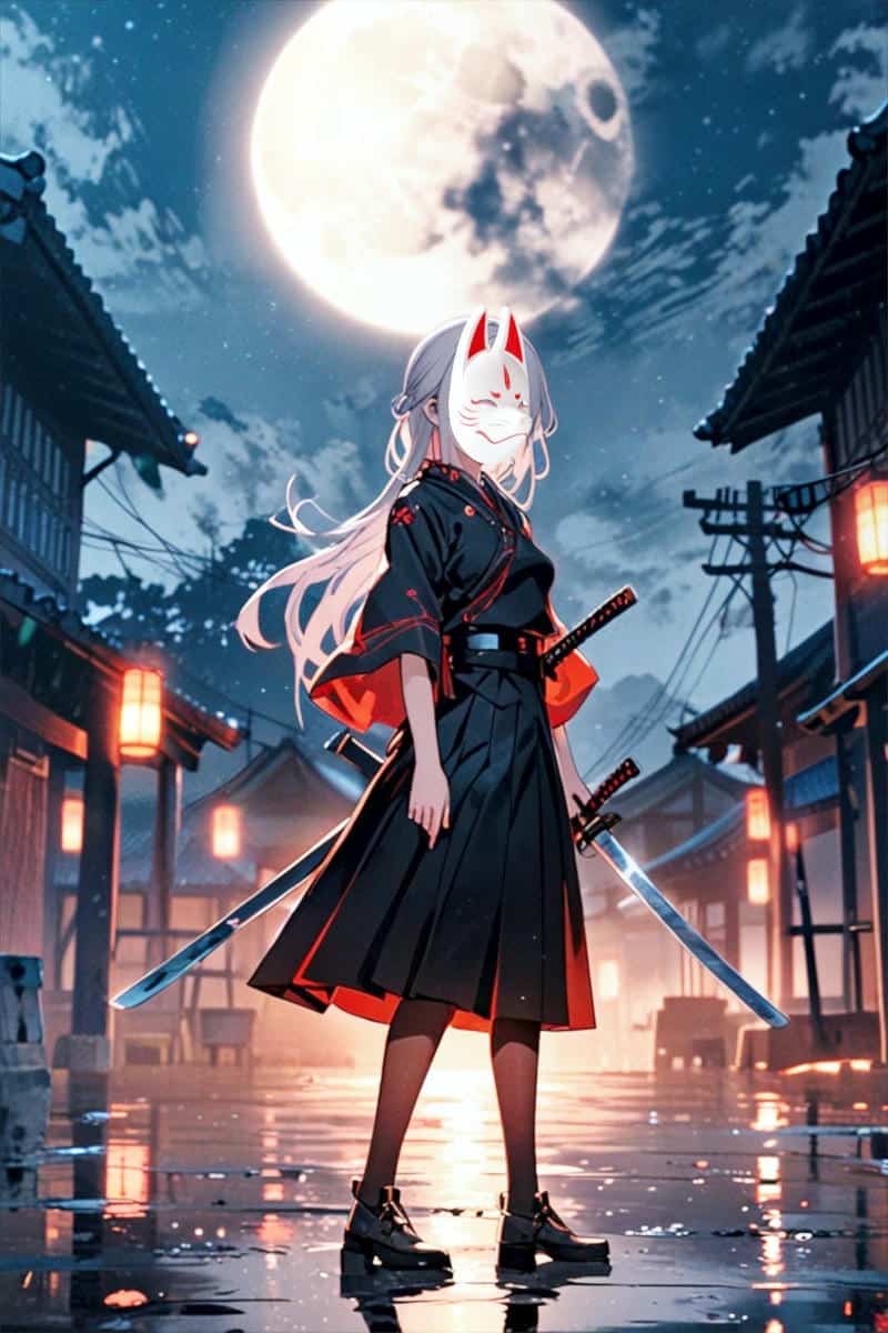 hình ảnh anime nữ ngầu cầm kiếm