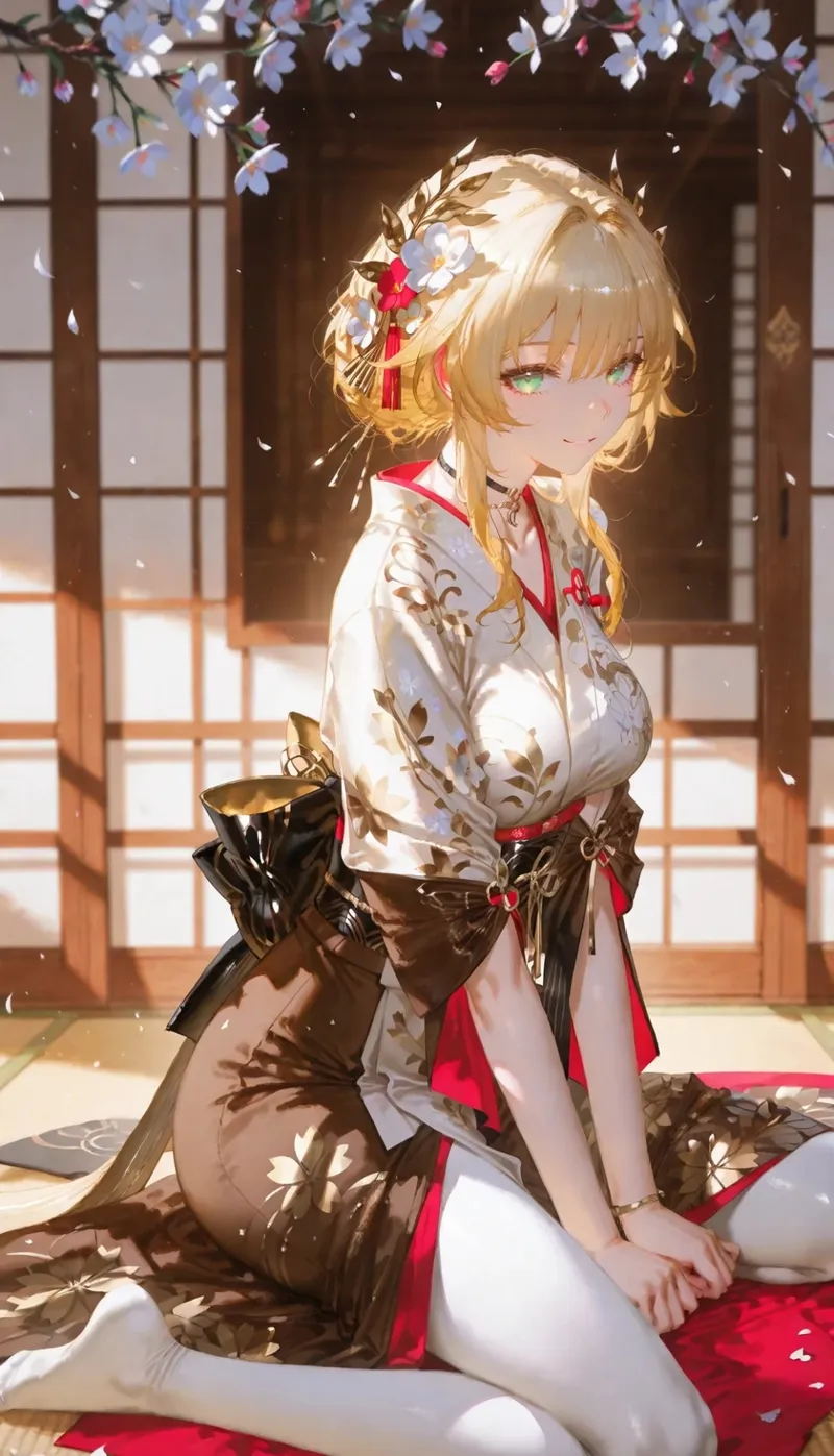 hình anime nữ mặc kimono