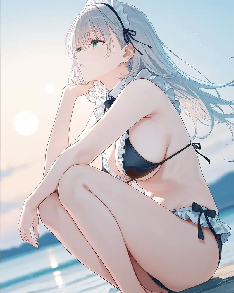 hình gái anime mặc bikini