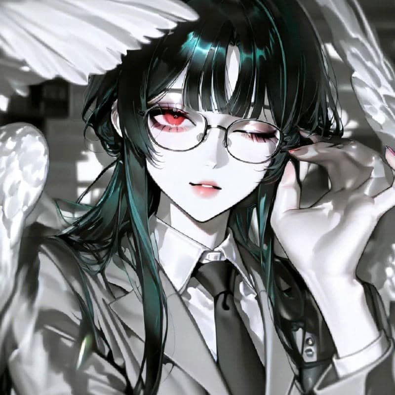 hình nền anime đeo kính