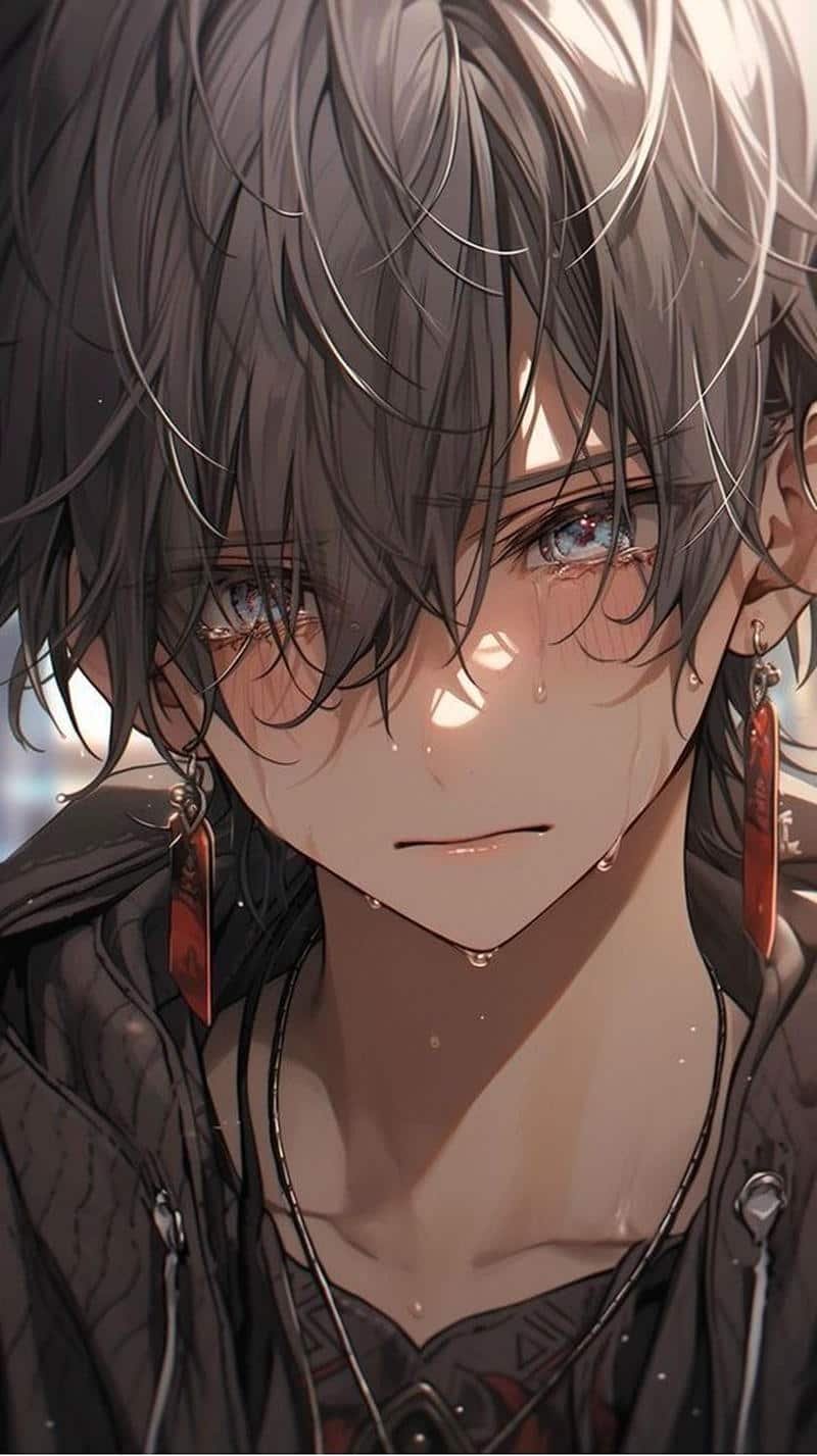 hình nền anime nam buồn