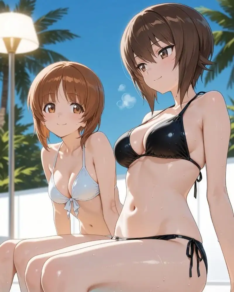 hình nền gái anime mặc bikini