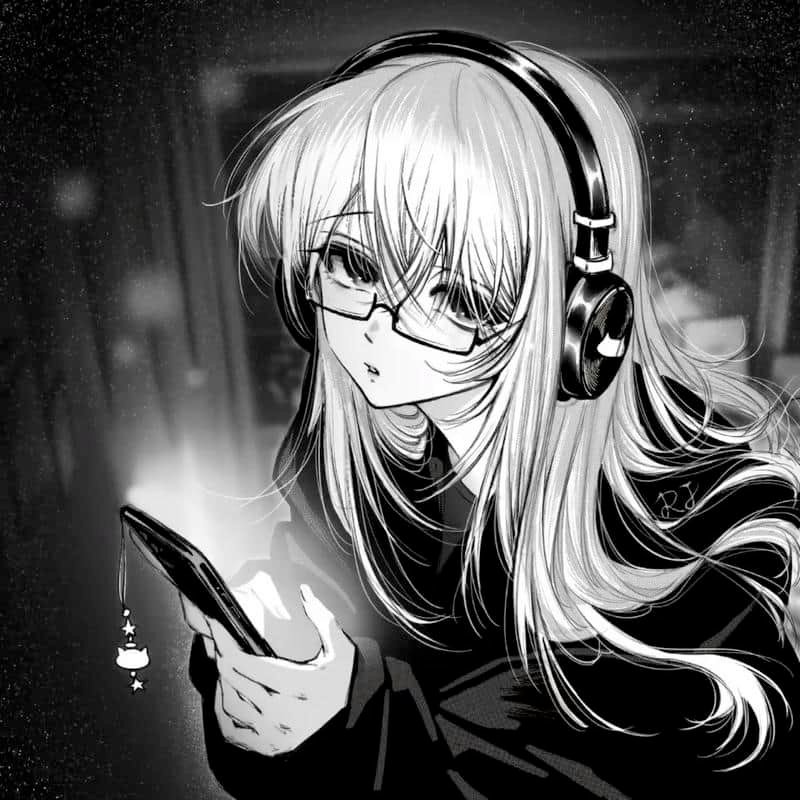 nền anime đeo kính