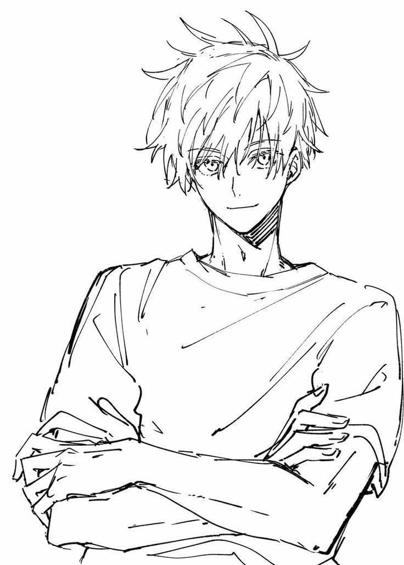 tranh vẽ anime nam đẹp