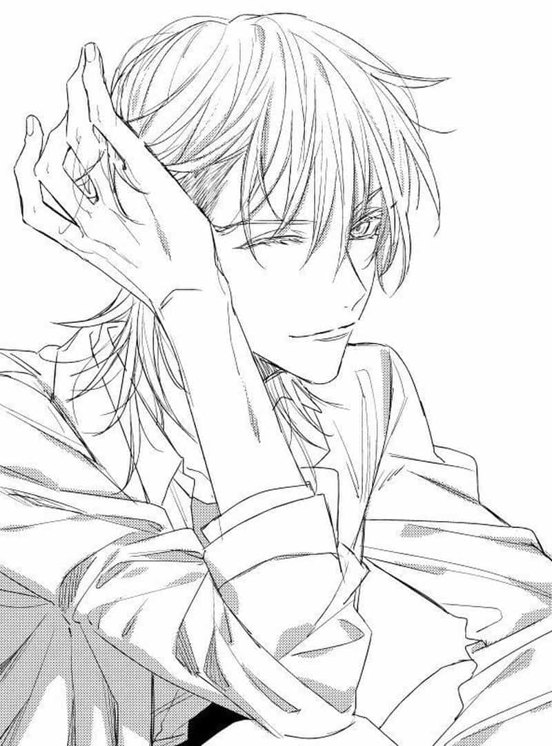 tranh vẽ anime nam đẹpp