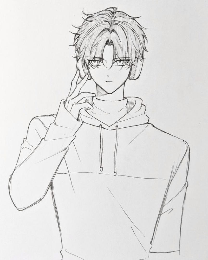 tranh vẽ anime nam lạnh lùng