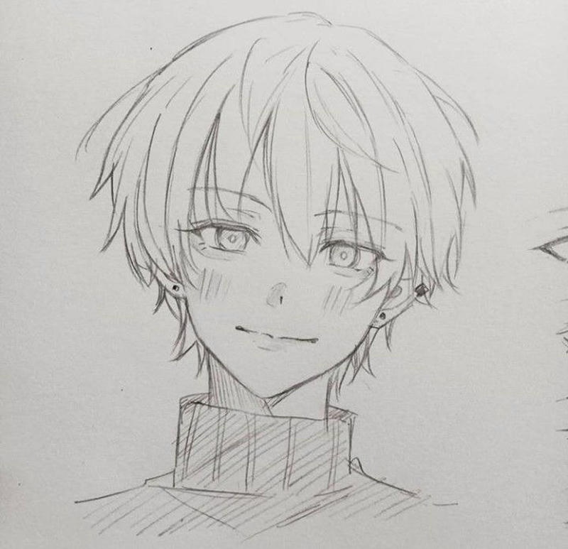 tranh vẽ anime nam