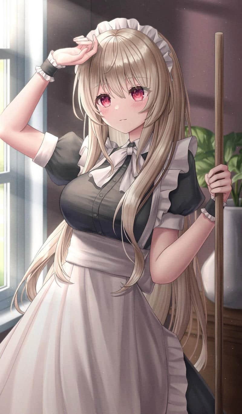 vẽ anime hầu gái