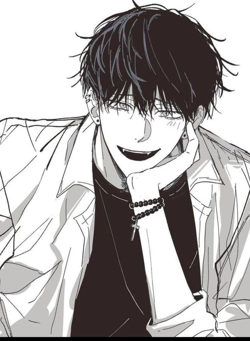 vẽ anime nam trắng đen