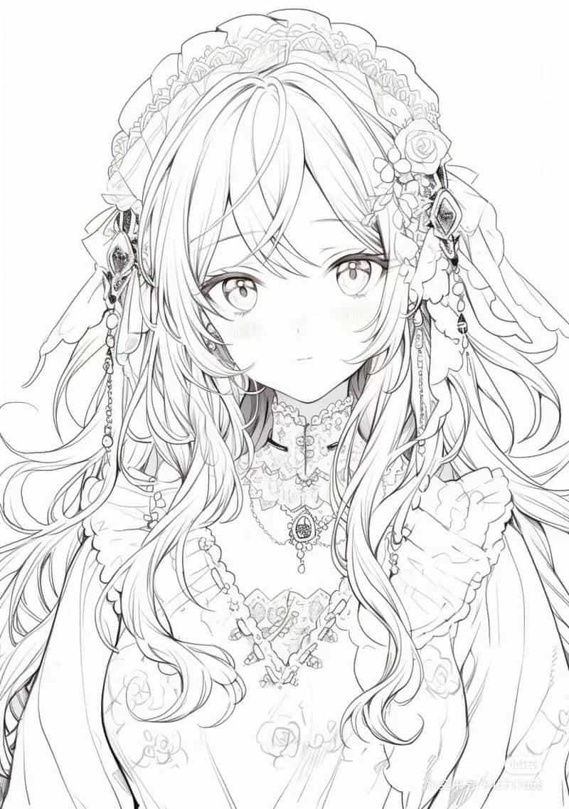 ảnh anime không màu gáiiu