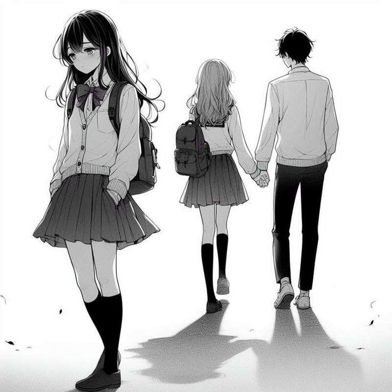 ảnh anime người thứ 3 khócc