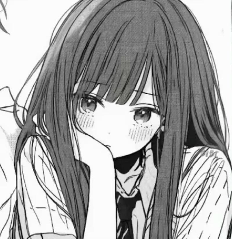 ảnh anime trắng đen chảnh