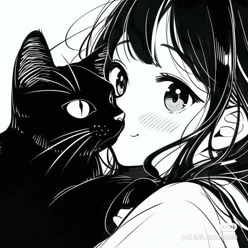 ảnh anime trắng đen iuu