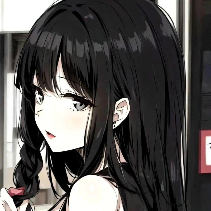 ảnh anime trắng đen xinh iu
