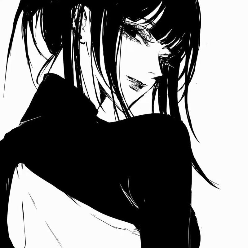 ảnh anime trắng đen