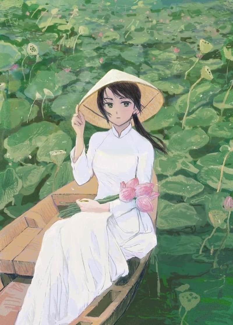 ảnh anime việt nam áo trắng