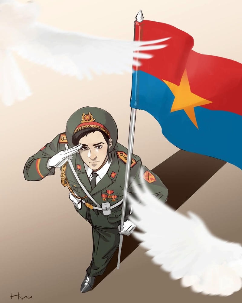 ảnh anime việt nam quốc kì