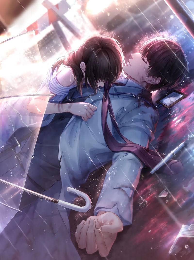 ảnh chia tay anime đau khổ