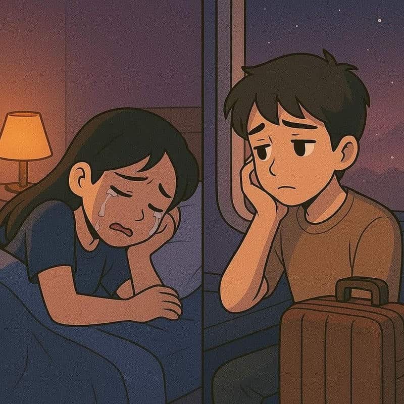 ảnh chia tay anime khóc