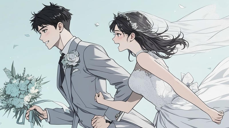 ảnh cô dâu chú rể anime cuối