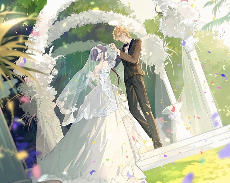 ảnh cô dâu chú rể anime đám cưới