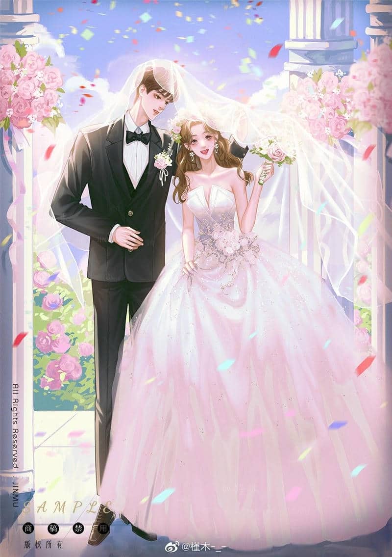 ảnh cô dâu chú rể anime