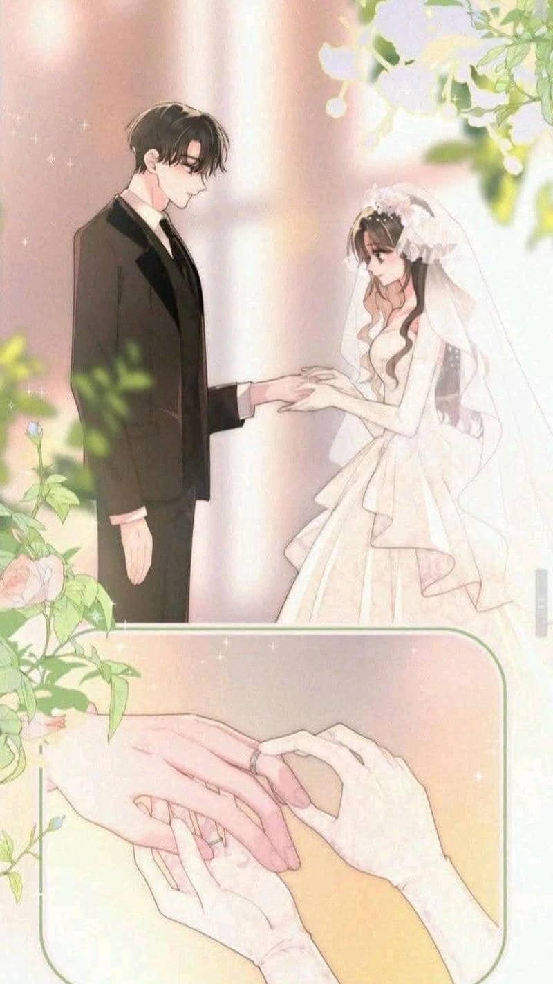ảnh cô dâu chú rể đám cưới anime