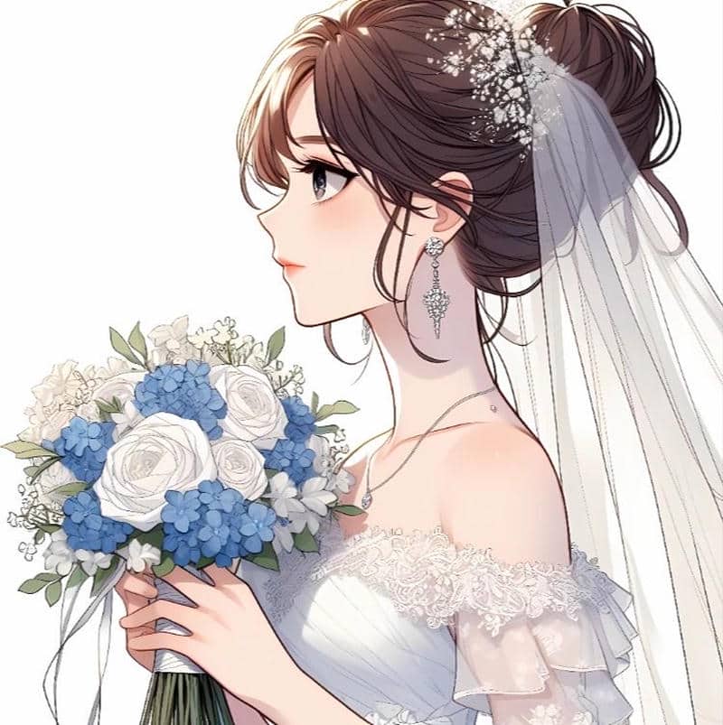 ảnh cô dâu xinh đẹp anime