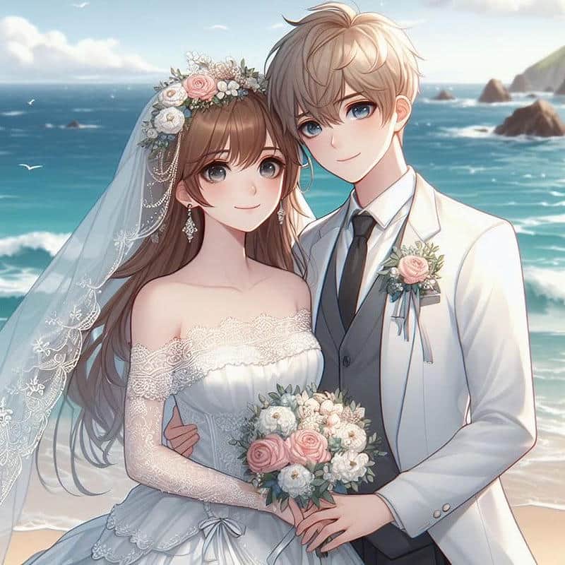 ảnh cưới anime biển