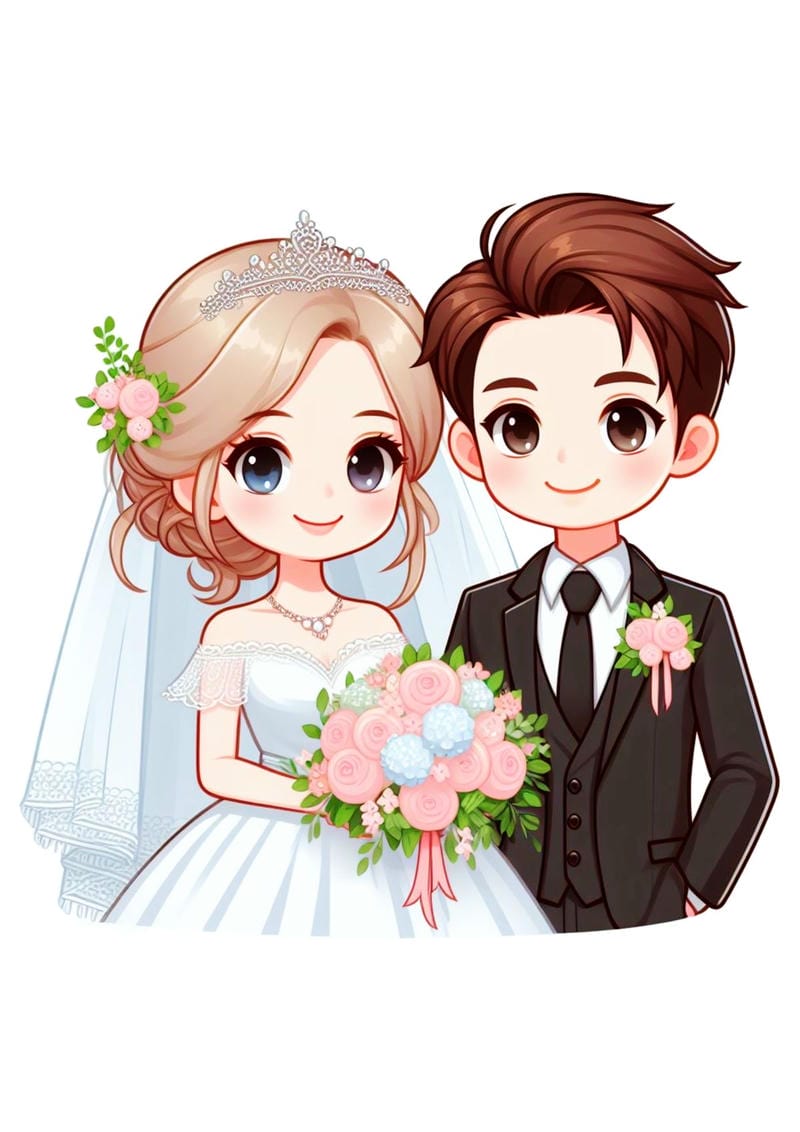 ảnh cưới anime cute