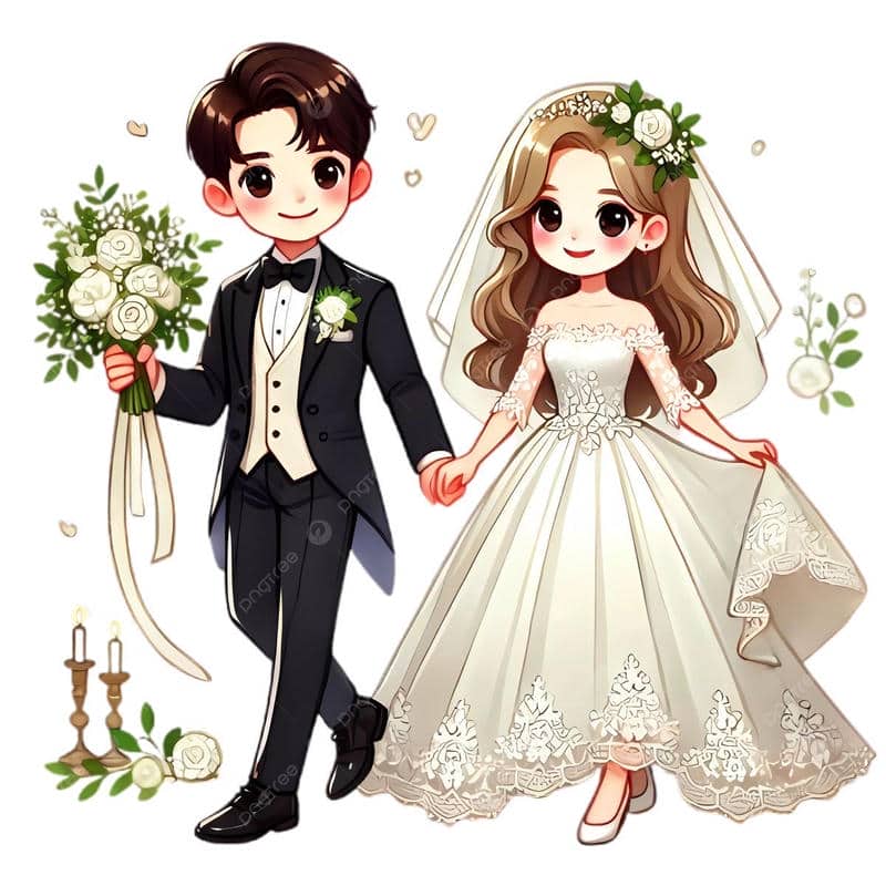 ảnh cưới anime đáng yêu