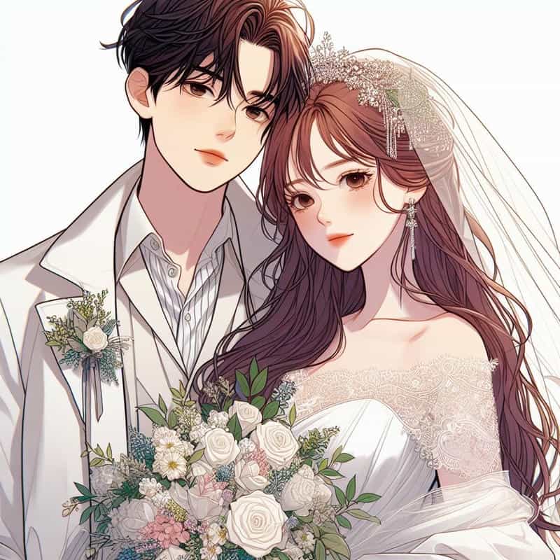 ảnh cưới anime vui