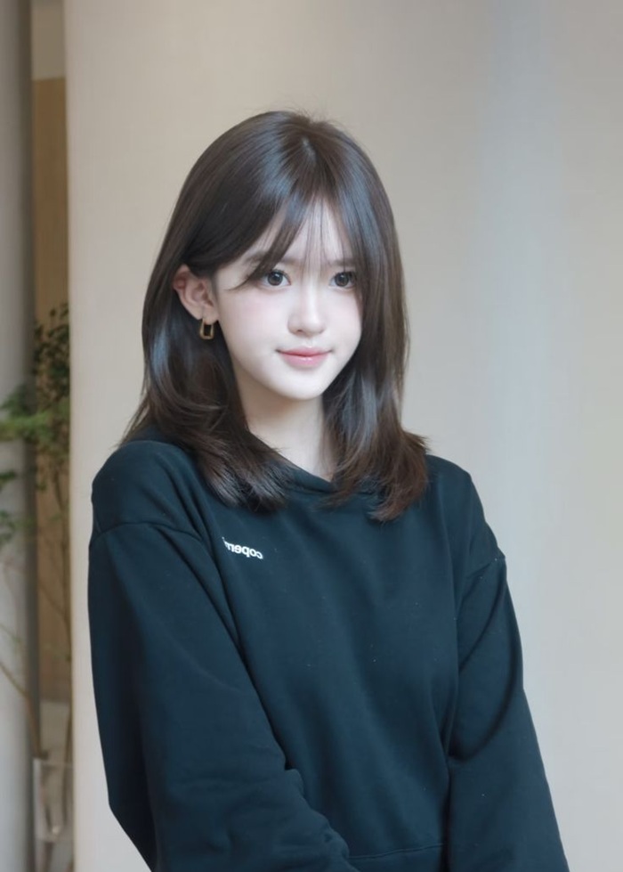 ảnh gái xinh tóc ngang vai 2k3 18