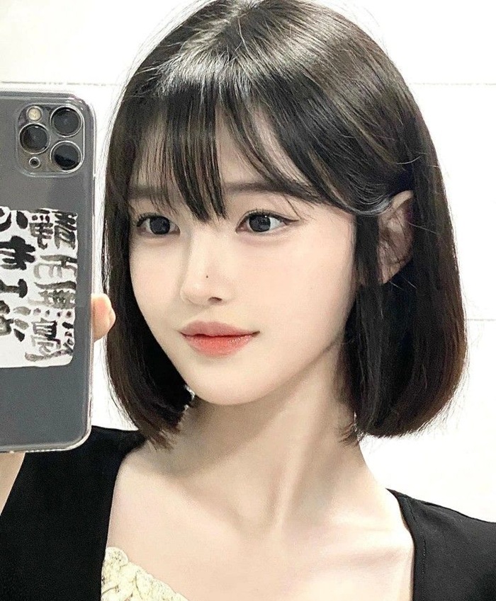 ảnh gái xinh tóc ngang vai 2k3 19