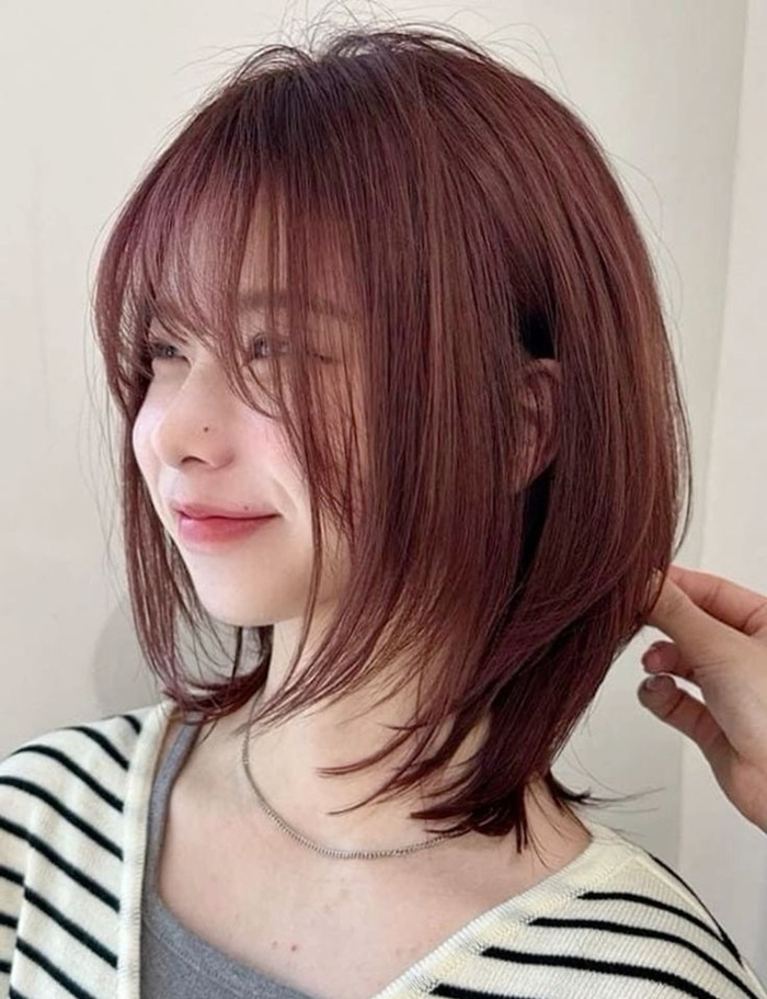 ảnh gái xinh tóc ngang vai 2k3 23