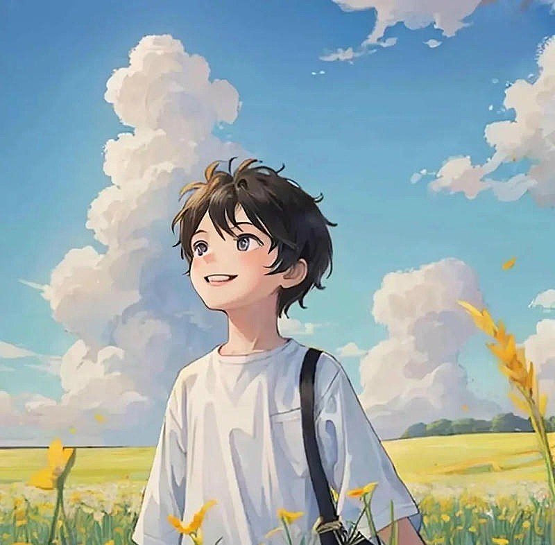 ảnh hoạt hình con trai vui vẻ