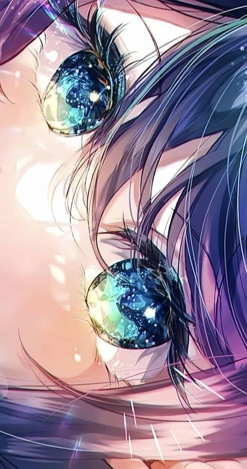ảnh mắt anime đẹp xanh