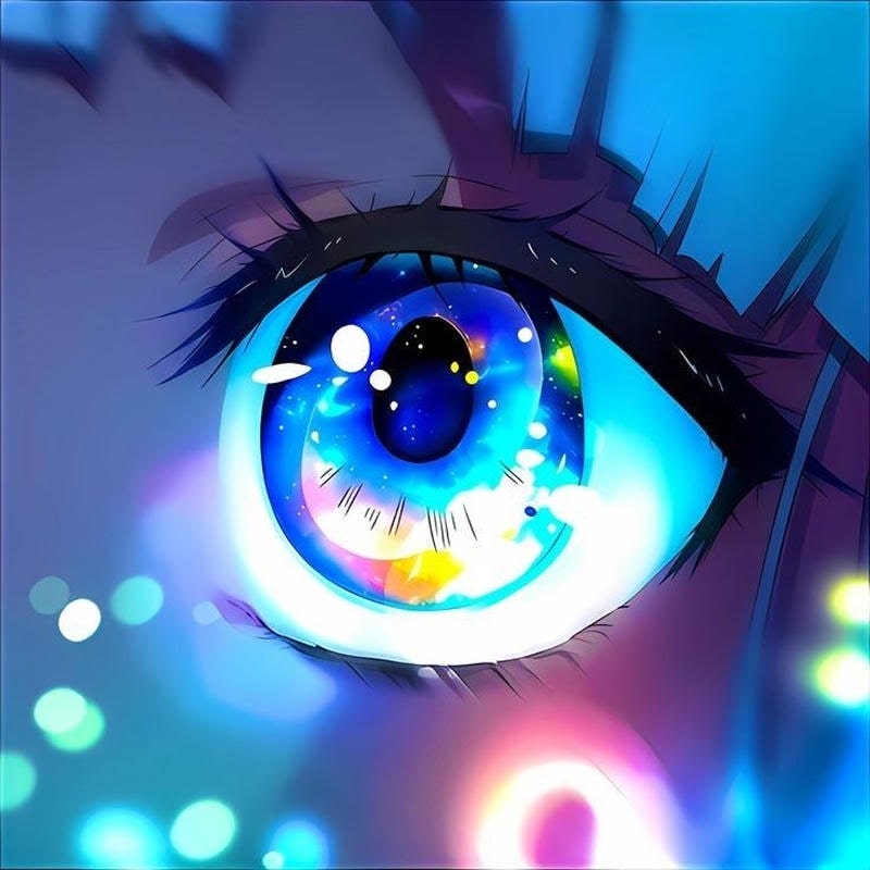ảnh mắt anime tròn sáng