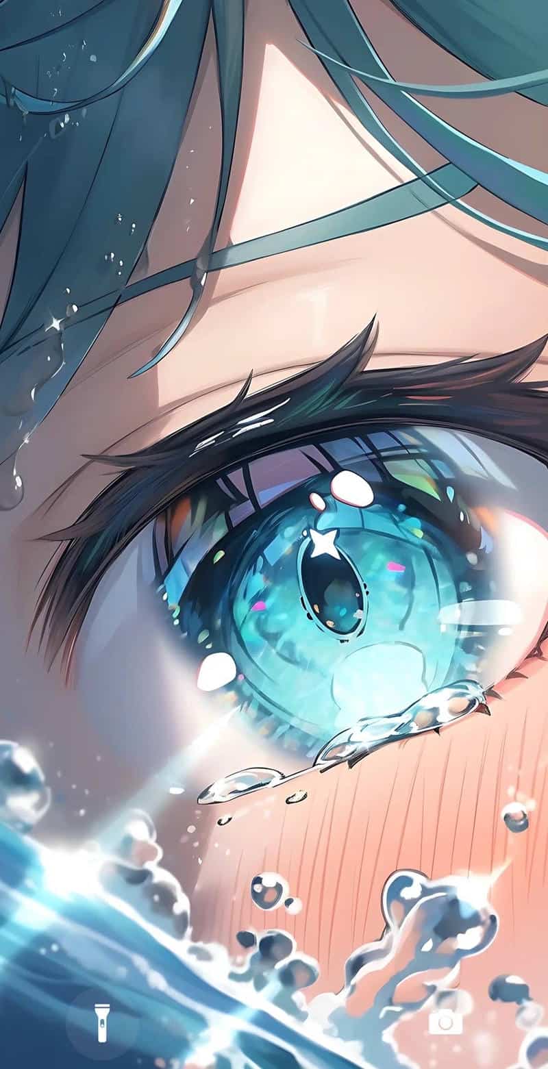 ảnh mắt anime xanh