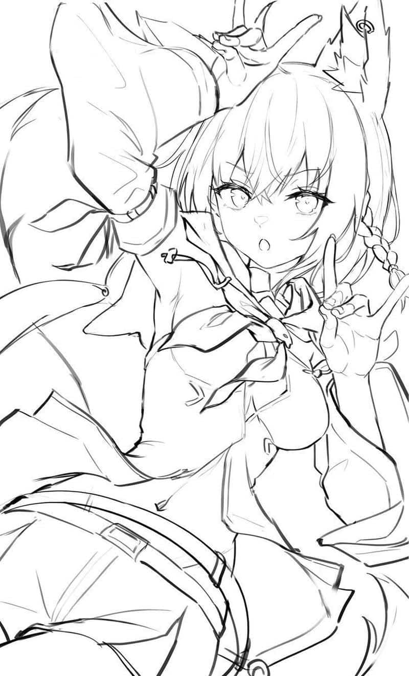 ảnh tô màu anime đepp