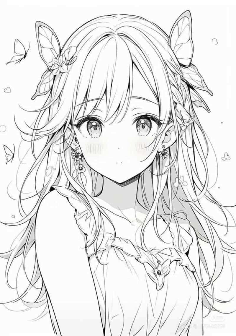 ảnh tô màu anime tranh