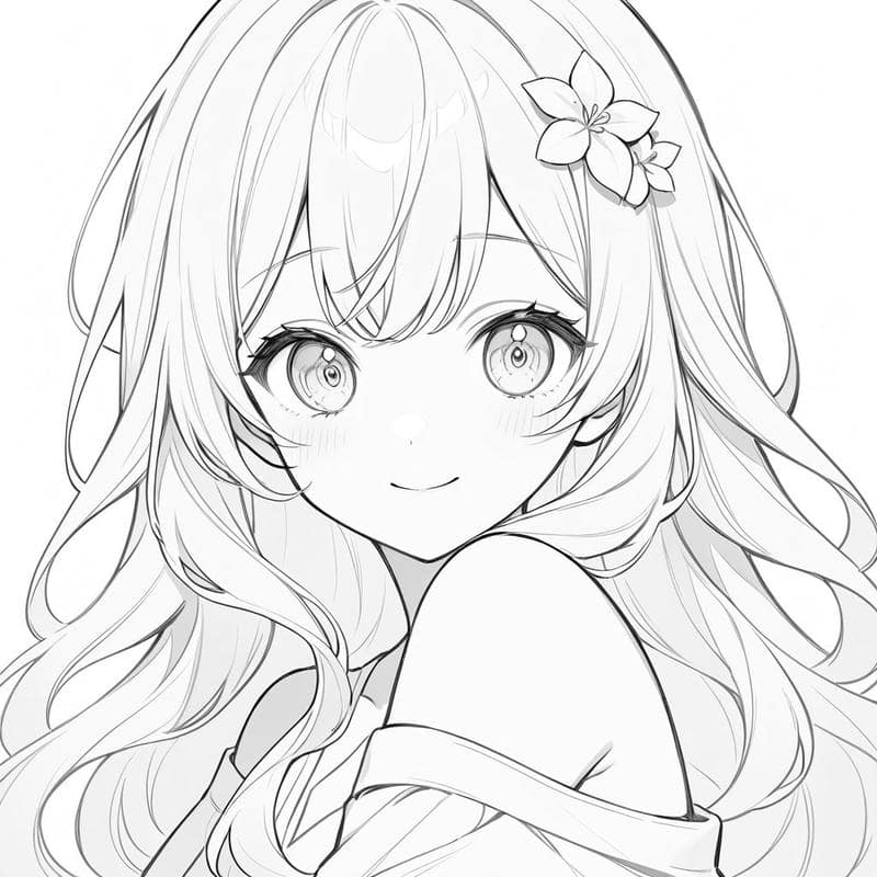 ảnh tô màu anime vẽ
