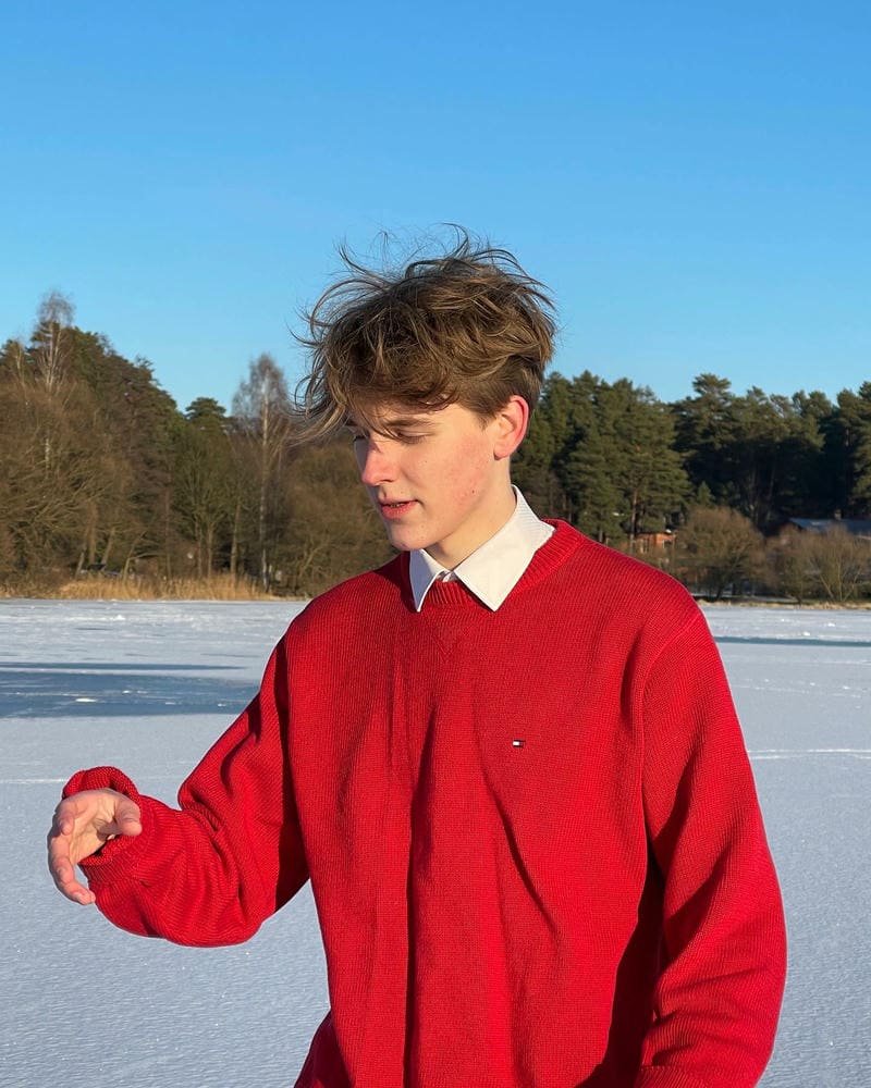 ảnh trai nga áo len