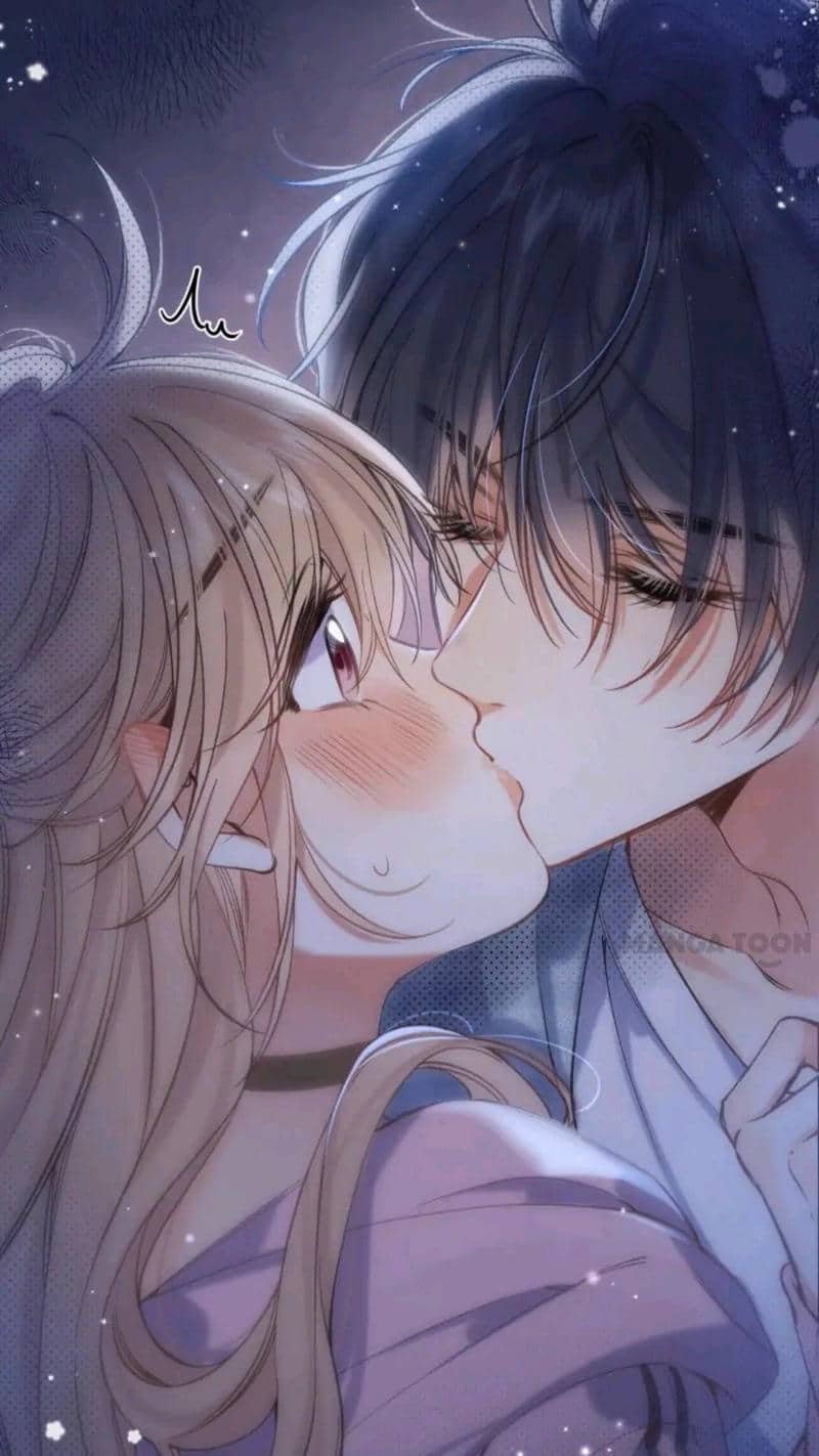 anime hôn nhau nền