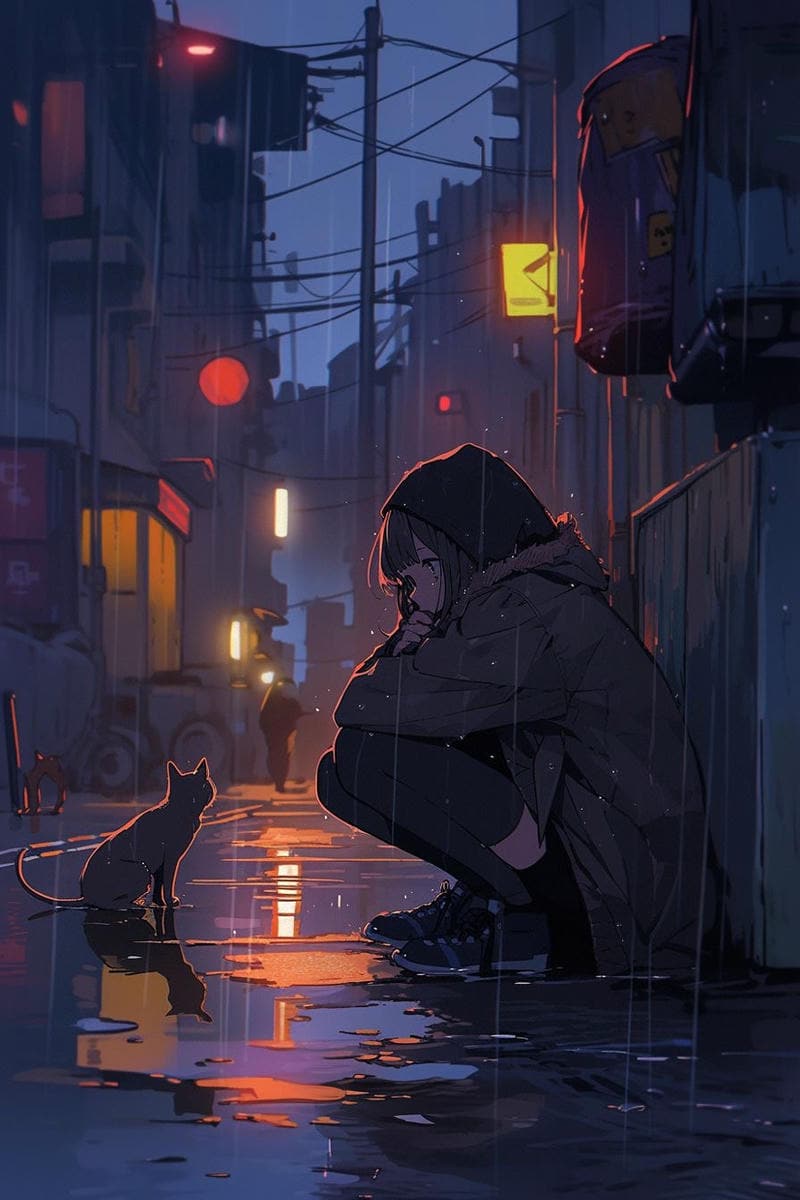 anime khóc nền buồn