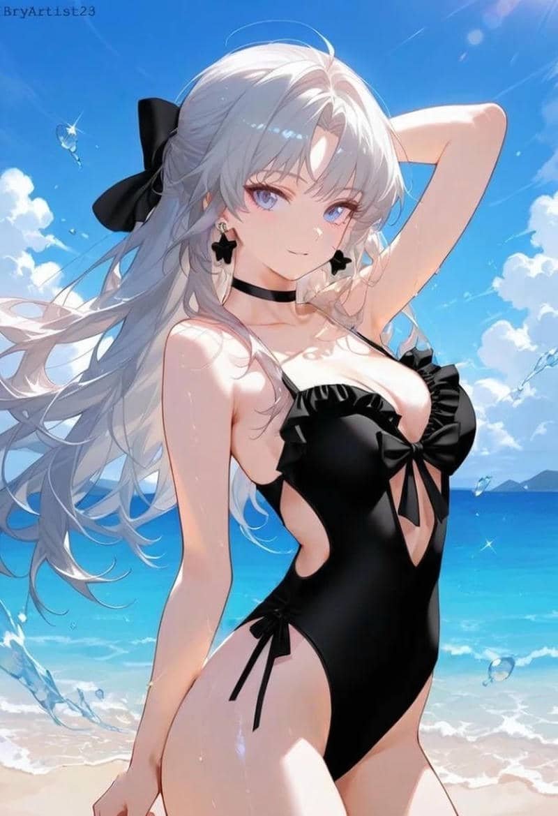 anime nữ mặc bikini cute