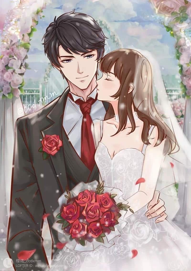 hình nền cưới anime