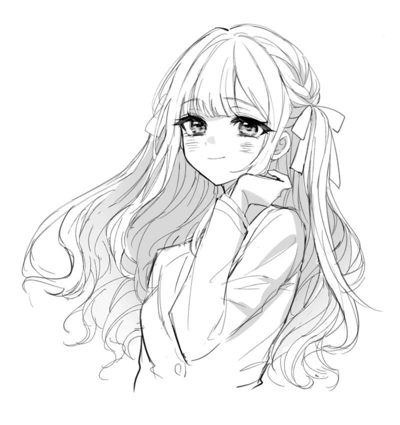 tranh anime không màu