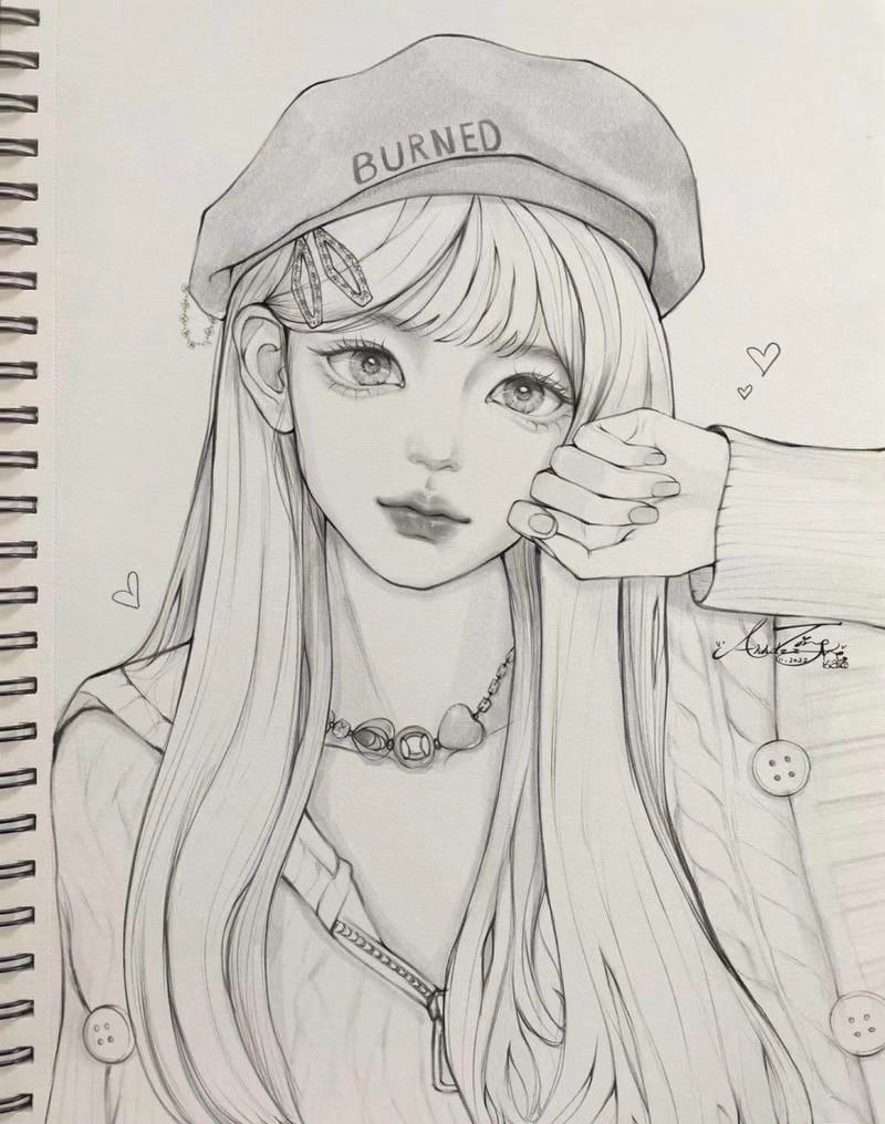 tranh vẽ anime chì