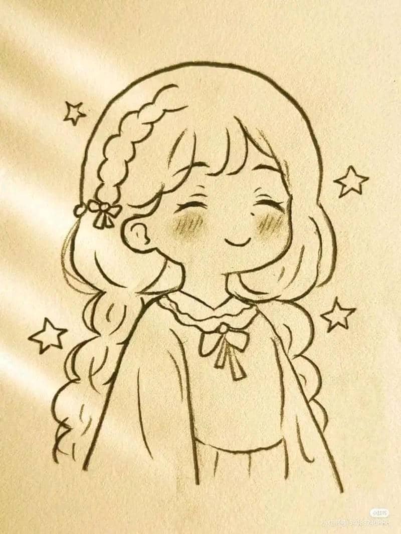 tranh vẽ anime chibii